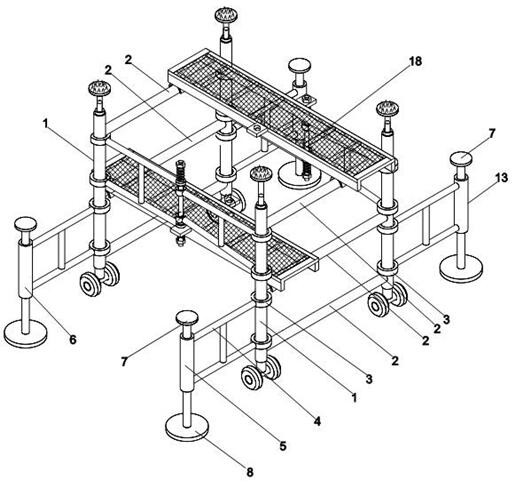 Building near-edge structure column construction protection frame