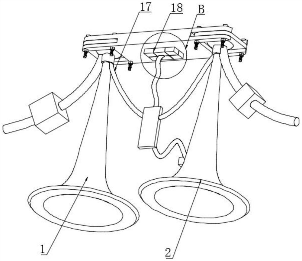 Electrically-controlled air horn for vehicle