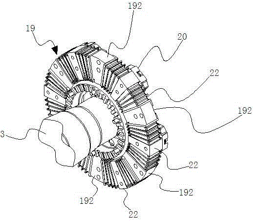 Gear case output shaft coupling for 100% low floor vehicle and transmission method of gear case output shaft coupling