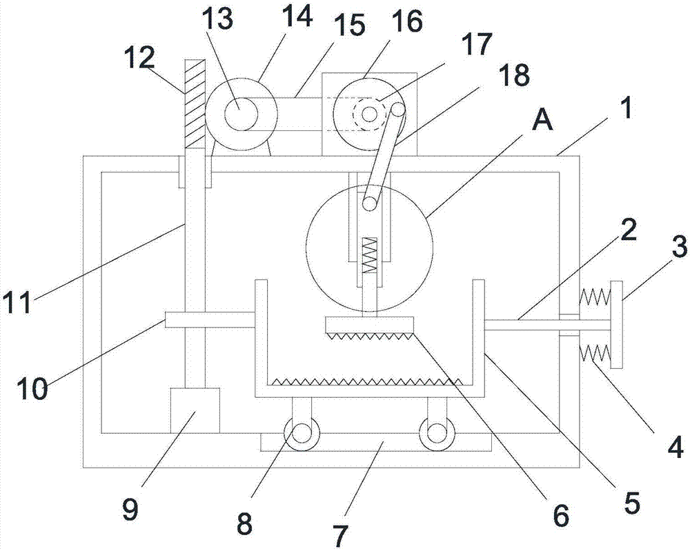 Medical garbage rough-crushing device