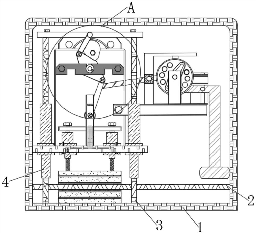 Food packaging bag printing device with anti-sticking function