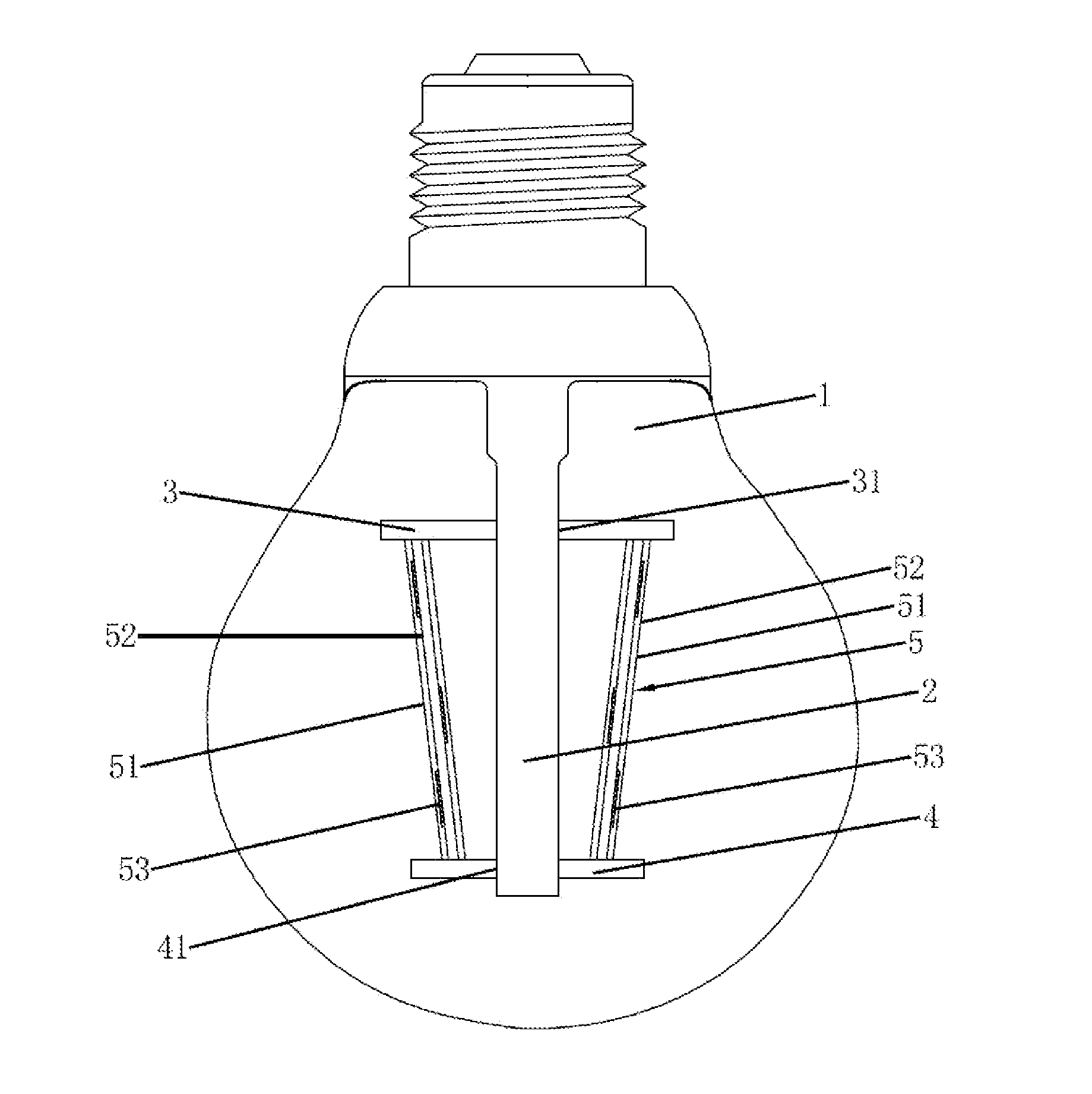 Kind of lamp holder structure of LED bulb