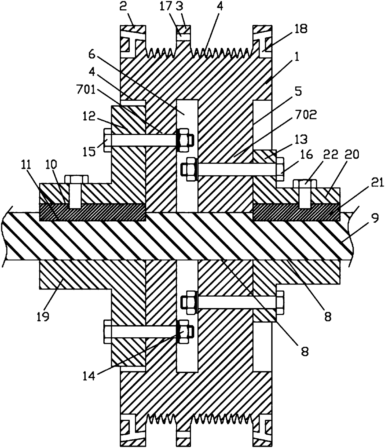 Belt wheel of automobile engine