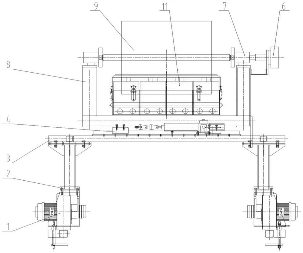 Automatic cloth paving equipment for wind power blade girder