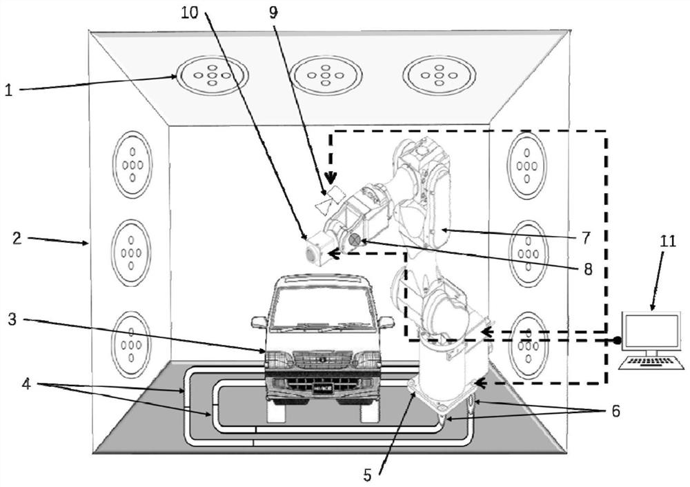 Coating defect detection and marking system and method