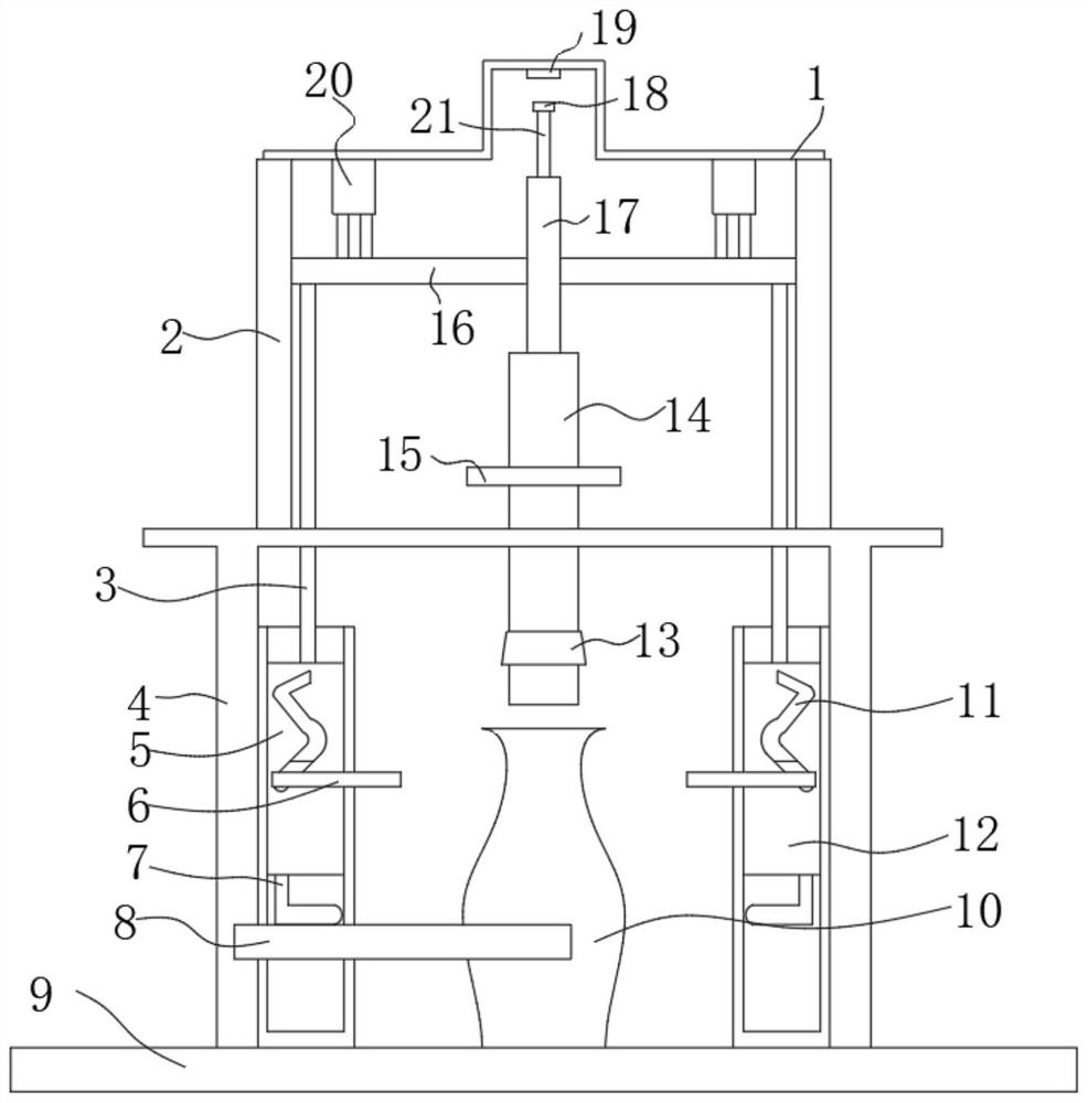 Detection clamp used for injection molded part processing