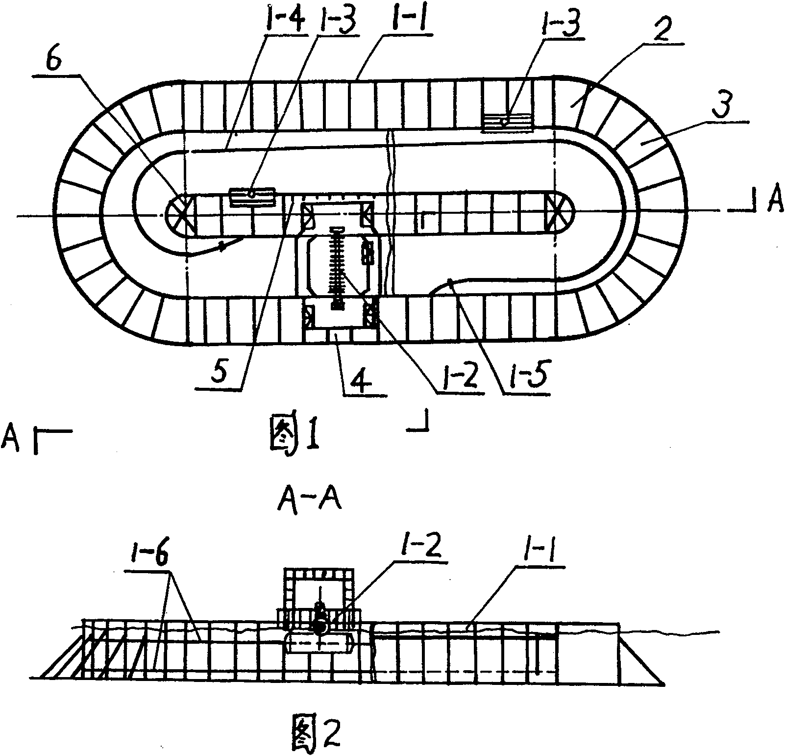 Combined throw type water oxidation ditch