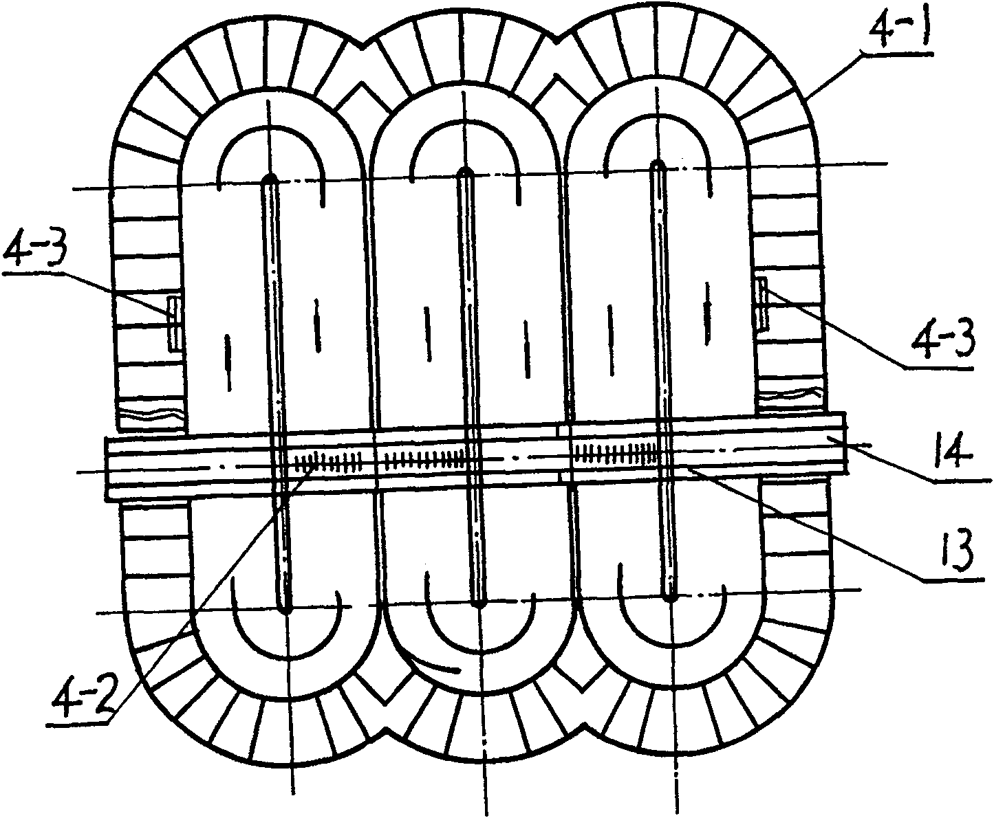 Combined throw type water oxidation ditch