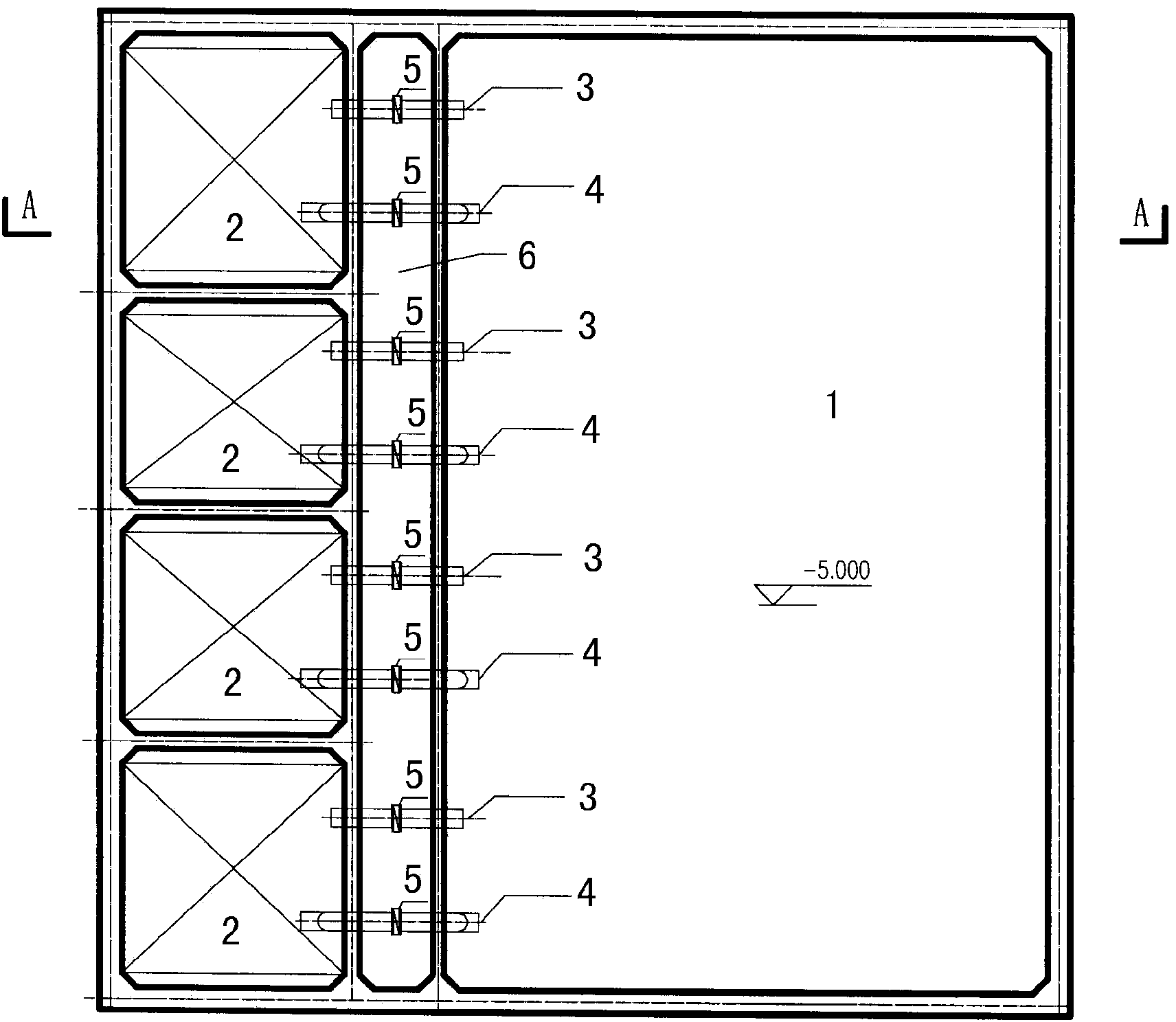 Airlift circulating membrane-bioreactor with independent cleaning of membrane module unit