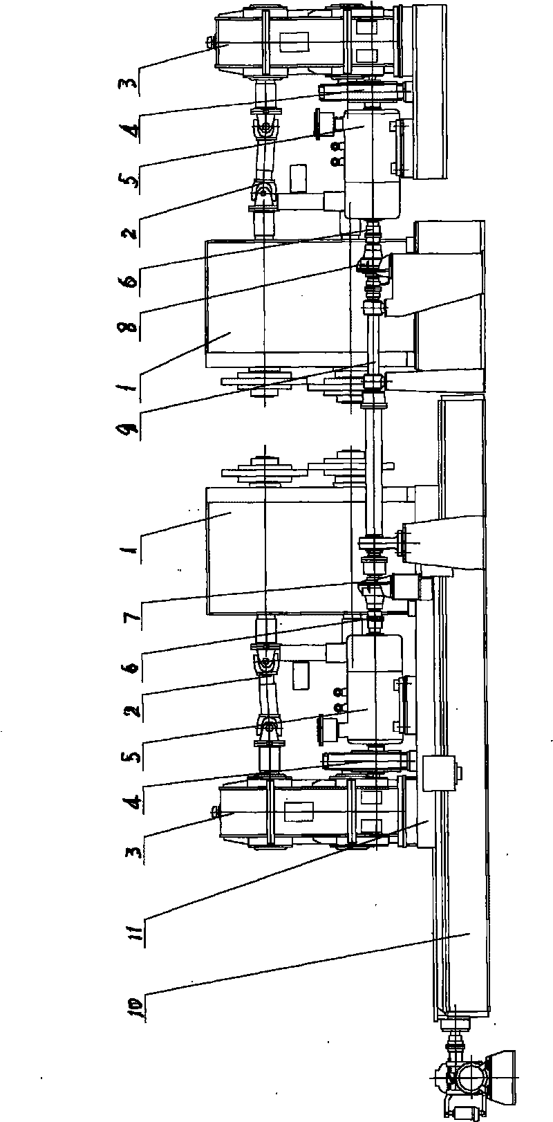 Mechanical synchronizer for main driving motor of disc shear