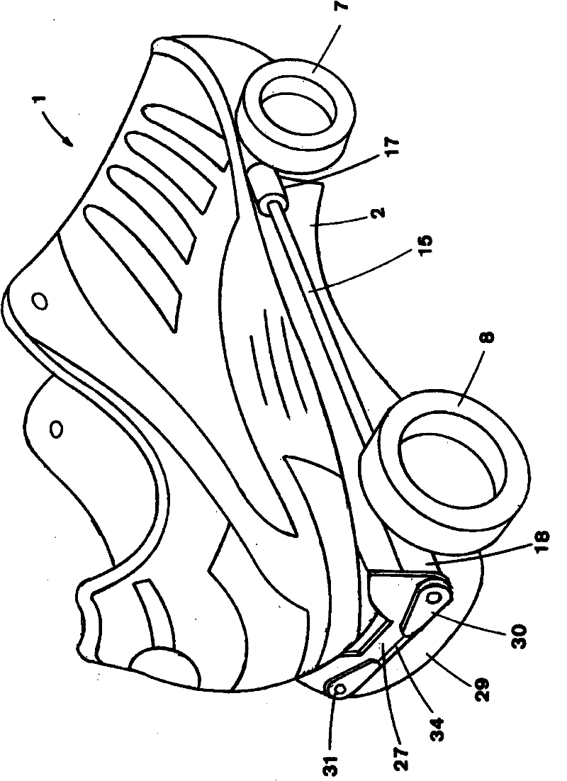 Multi-purpose shoe for walking and rolling, comprising laterally-folding wheels built into the sole