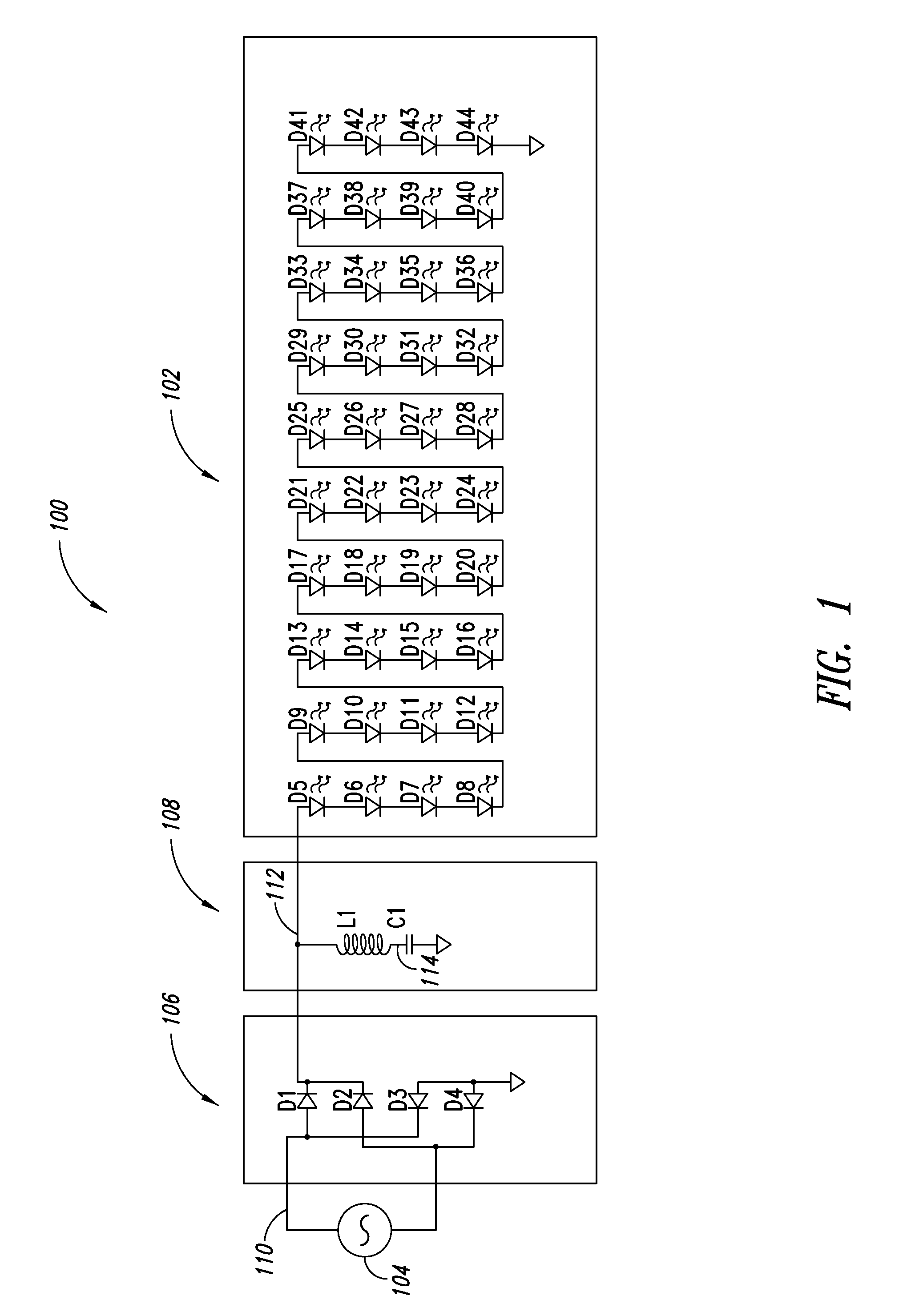 Resonant network for reduction of flicker perception in solid state lighting systems