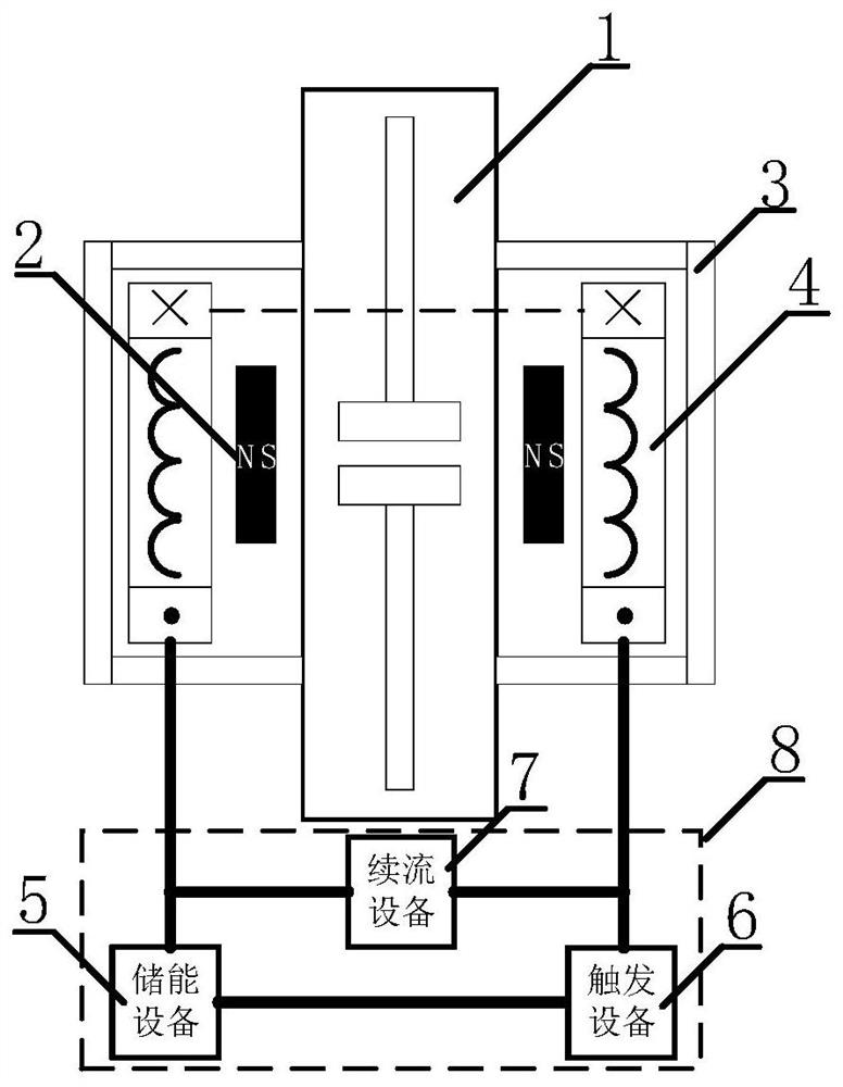 Device for increasing switching arc voltage and control method thereof