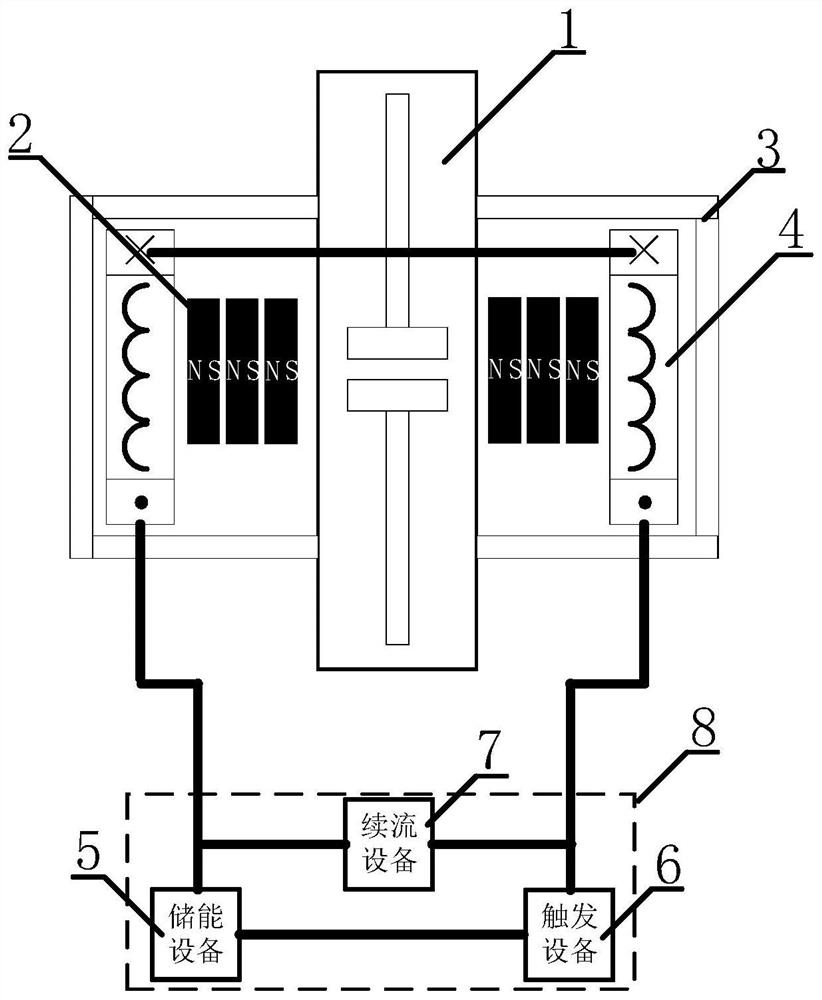 Device for increasing switching arc voltage and control method thereof