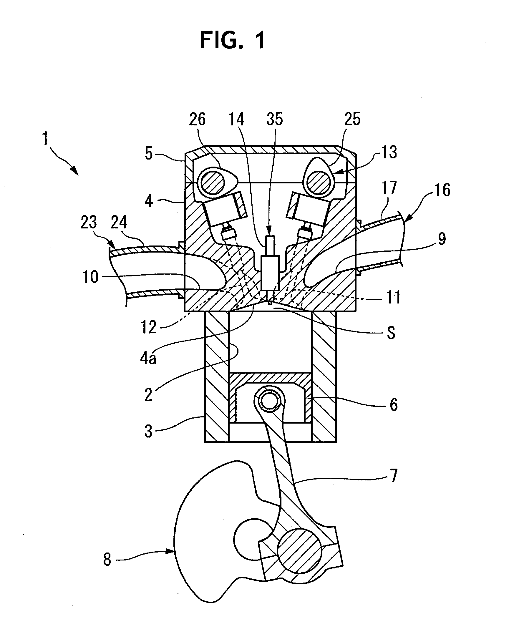 Four-cylinder engine and method of operating four-cylinder engine