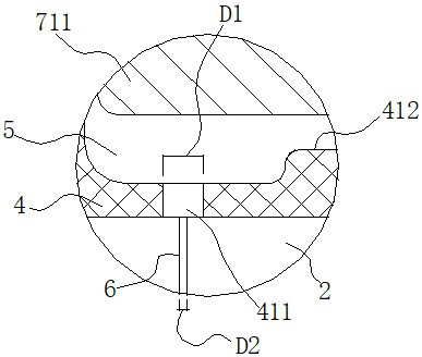 A method for forming a liquid rubber composite node with a damping through hole and the node