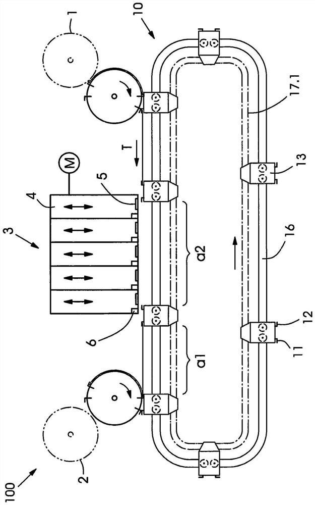 Conveyor system for sheet-shaped elements