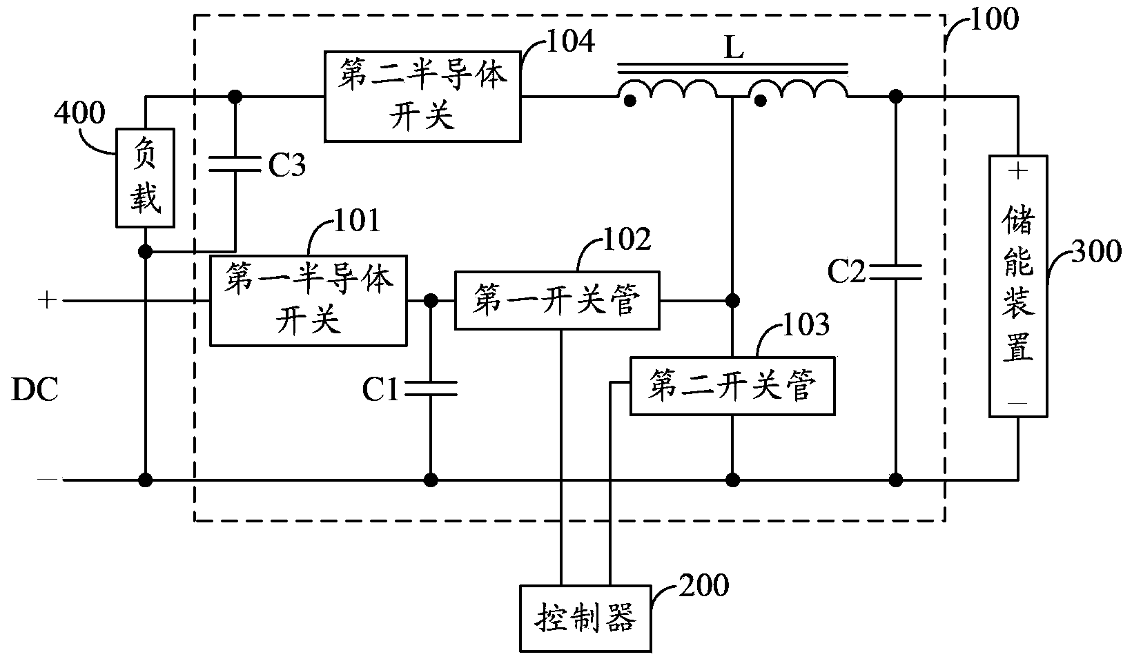 Charging and discharging type direct current (DC)-DC conversion circuit and new energy power generation system