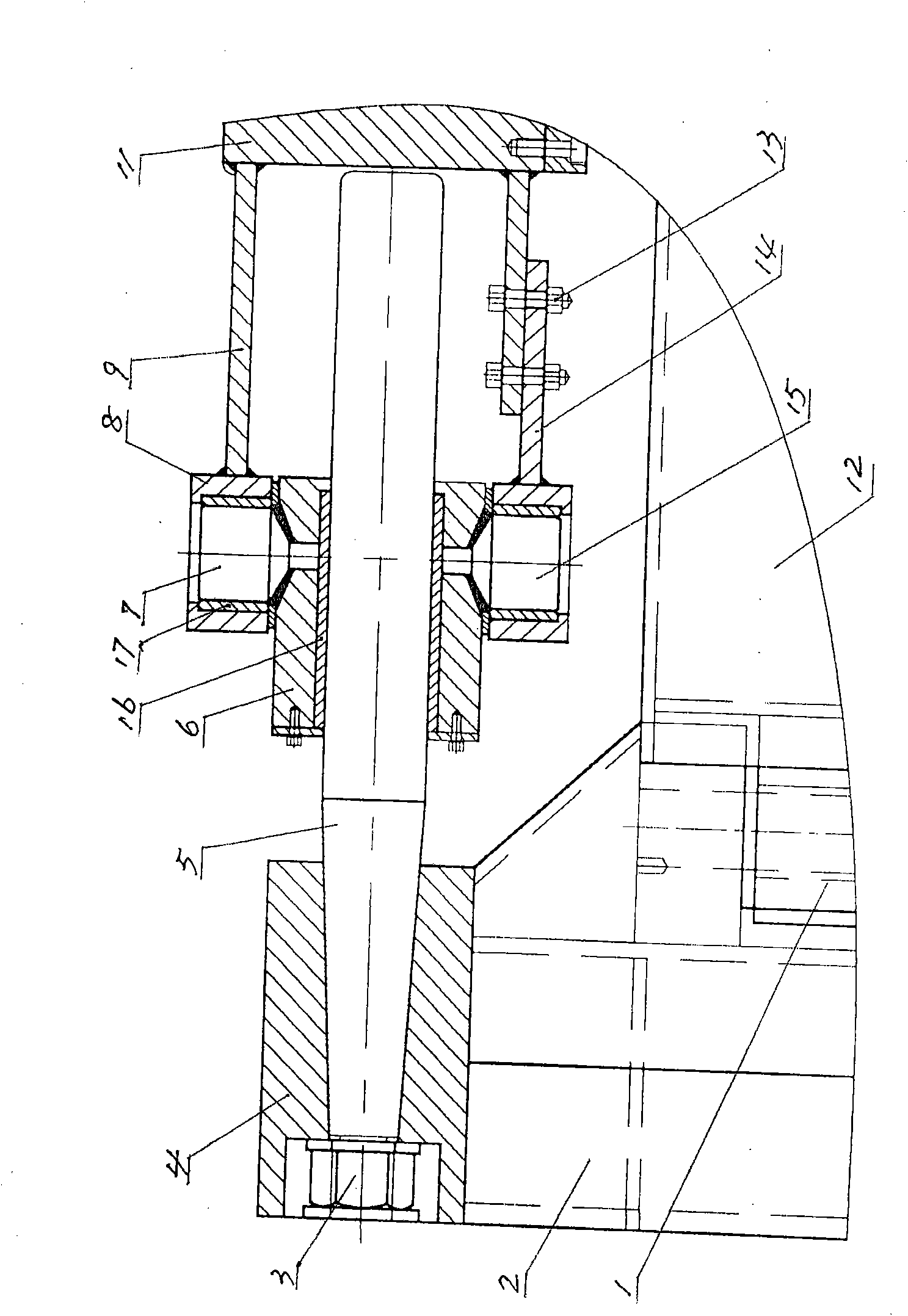 Flapped rudder transmission device