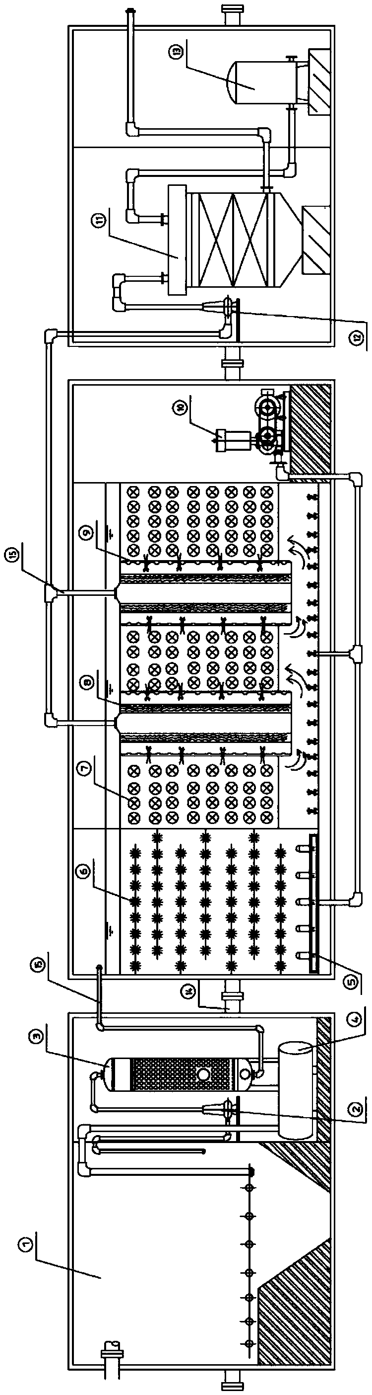 Zero-emission medical wastewater treatment equipment and method