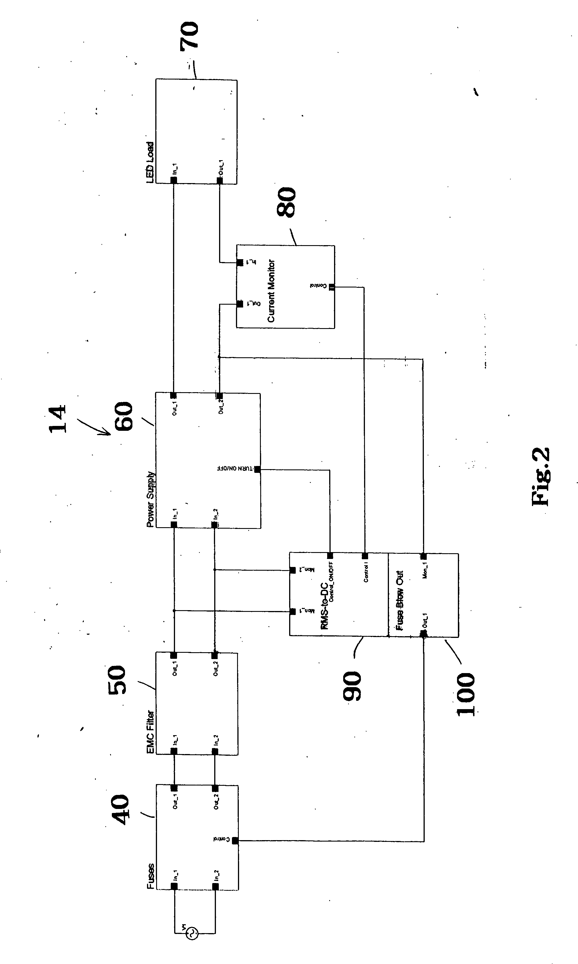 Power supply for LED signal