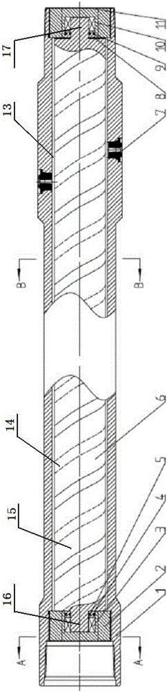 Swirl-type hydraulic ejector with screw spindle