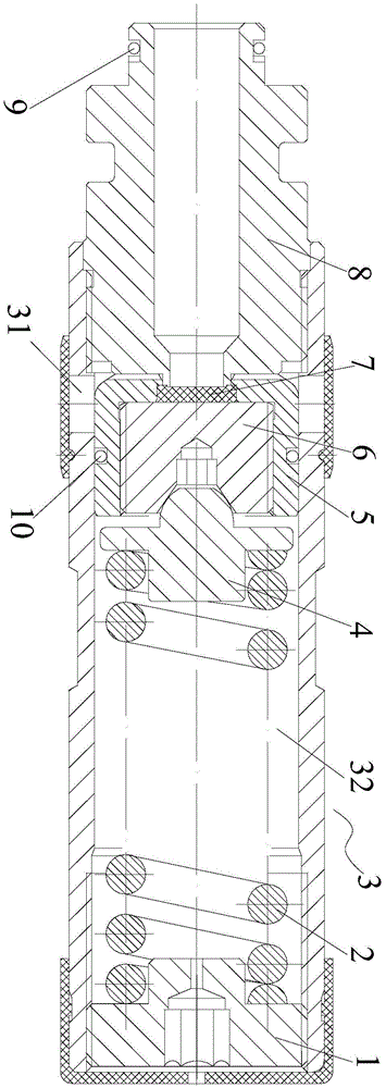 Valve core assembly of safety valve