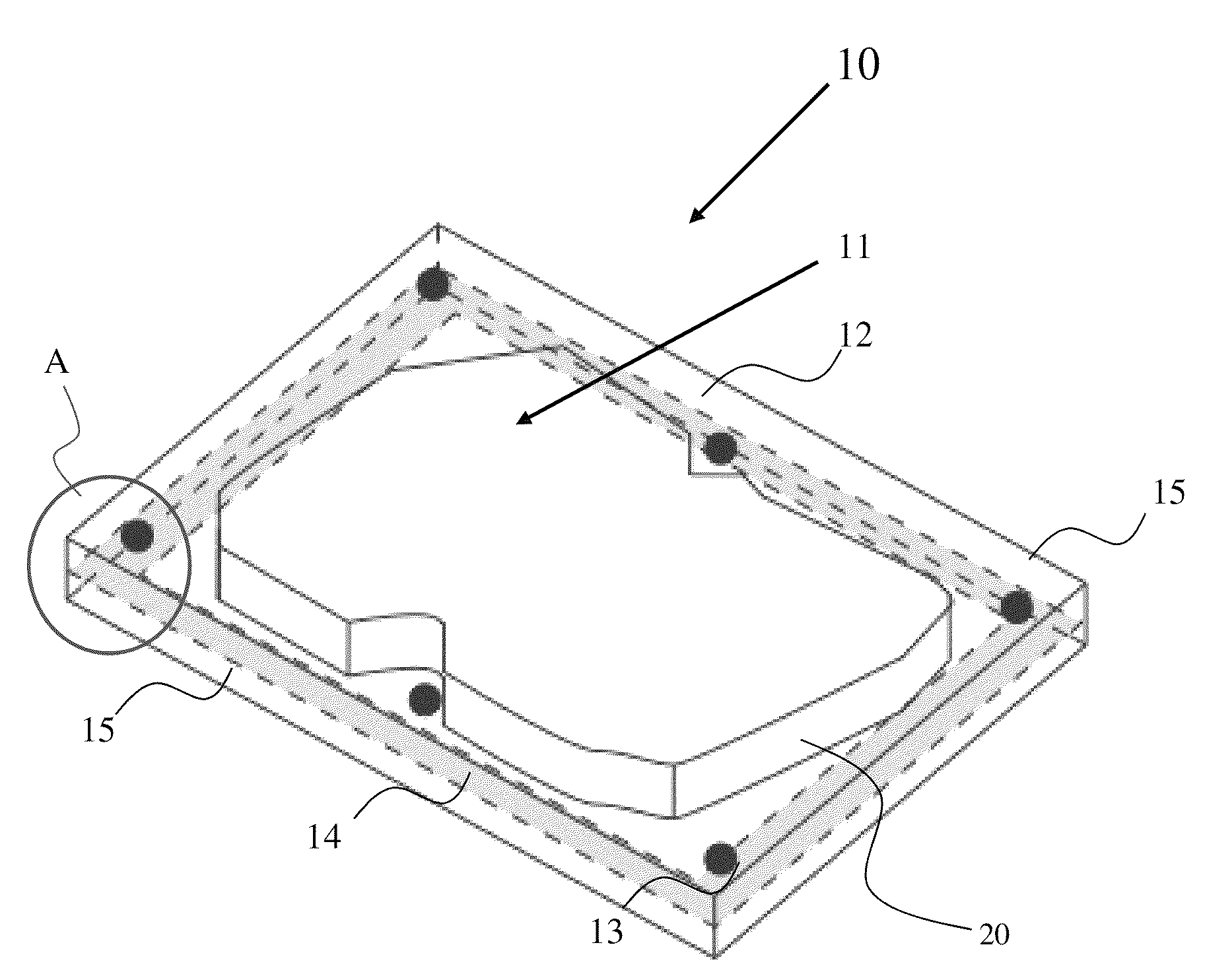 Low cost high performance injection molded hard drive top cover