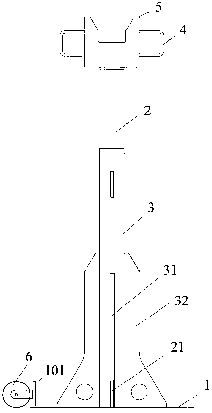 Sectional guide rail mounting trolley of container ship transverse compartment