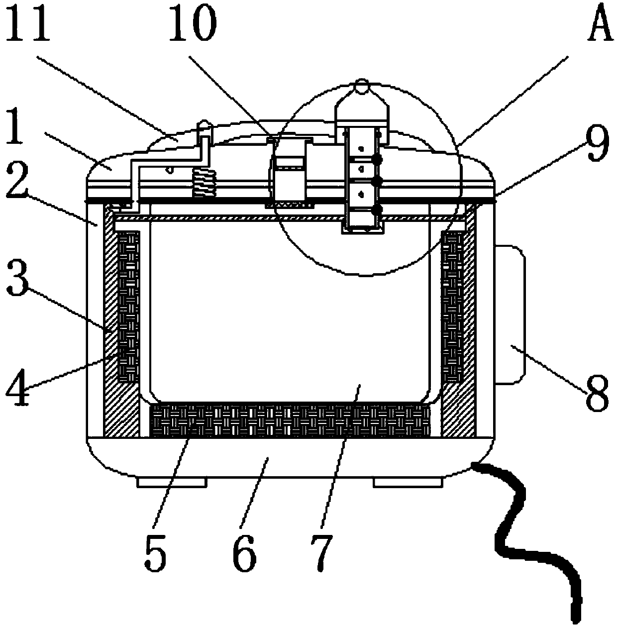 Electric rice cooker capable of regulating air pressure