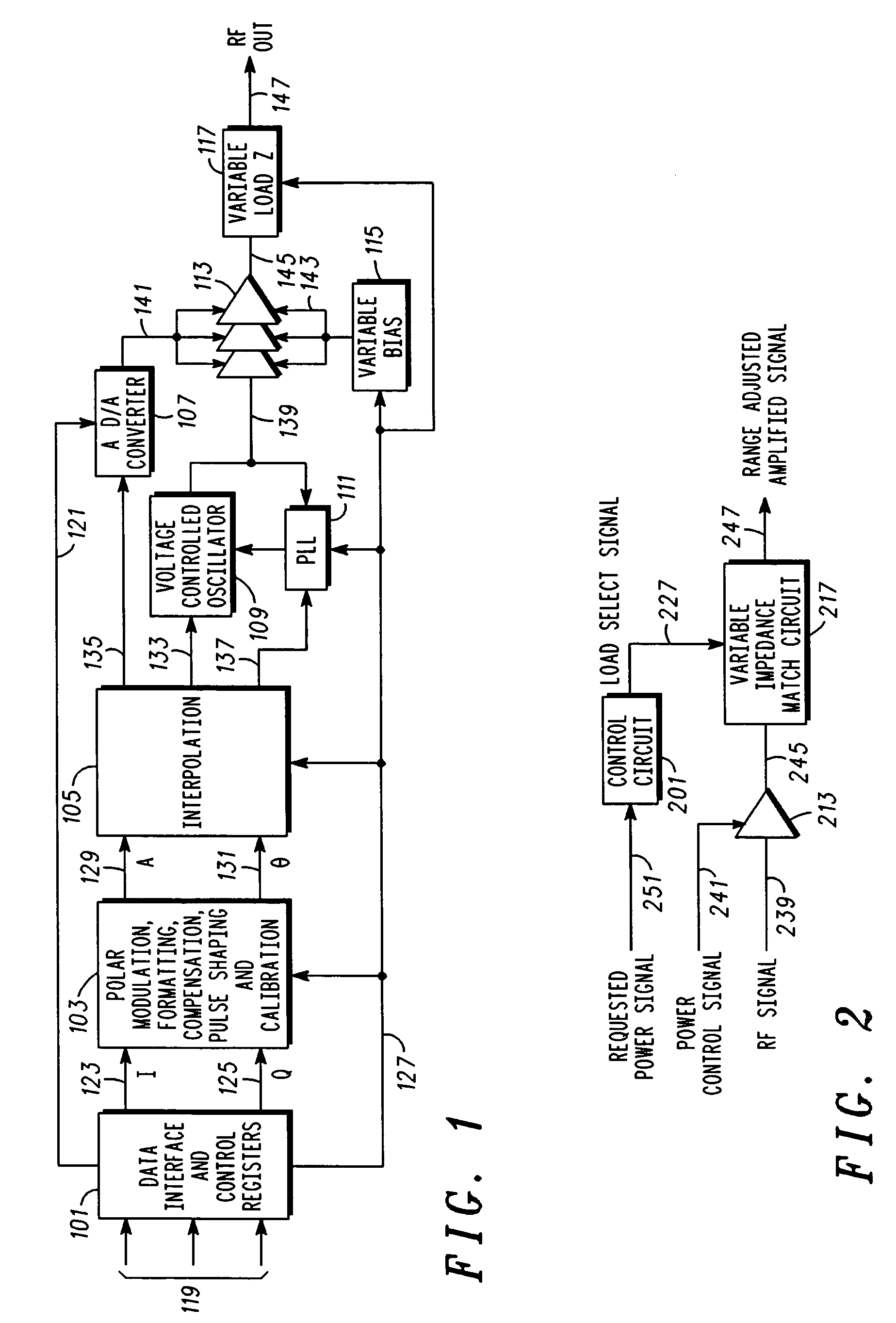 Multi-state load switched power amplifier for polar modulation transmitter