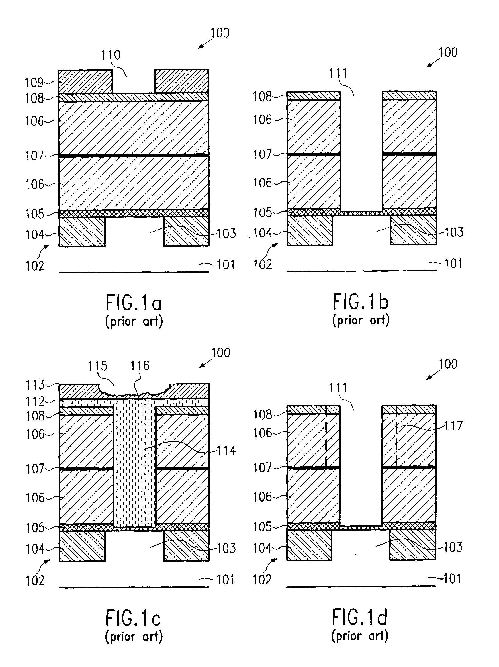 Barrier layer for a copper metallization layer including a low-k dielectric