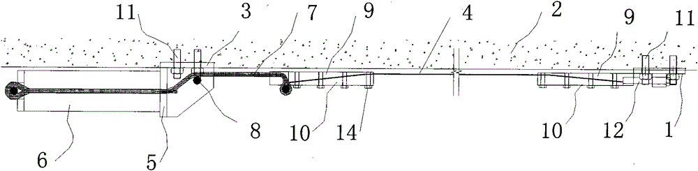 Carbon fiber sheet prestressed tensioning device and tensioning method