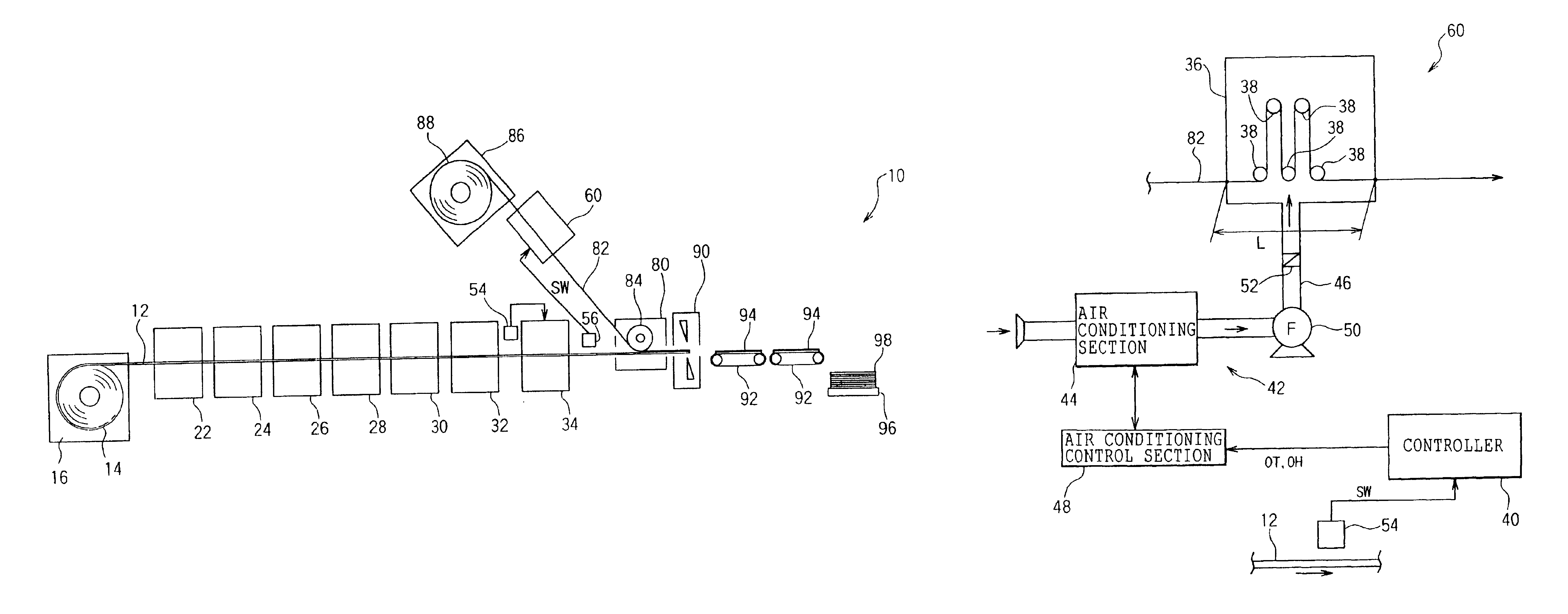 Coating film layer moisture adjusting device and planographic printing plate producing method