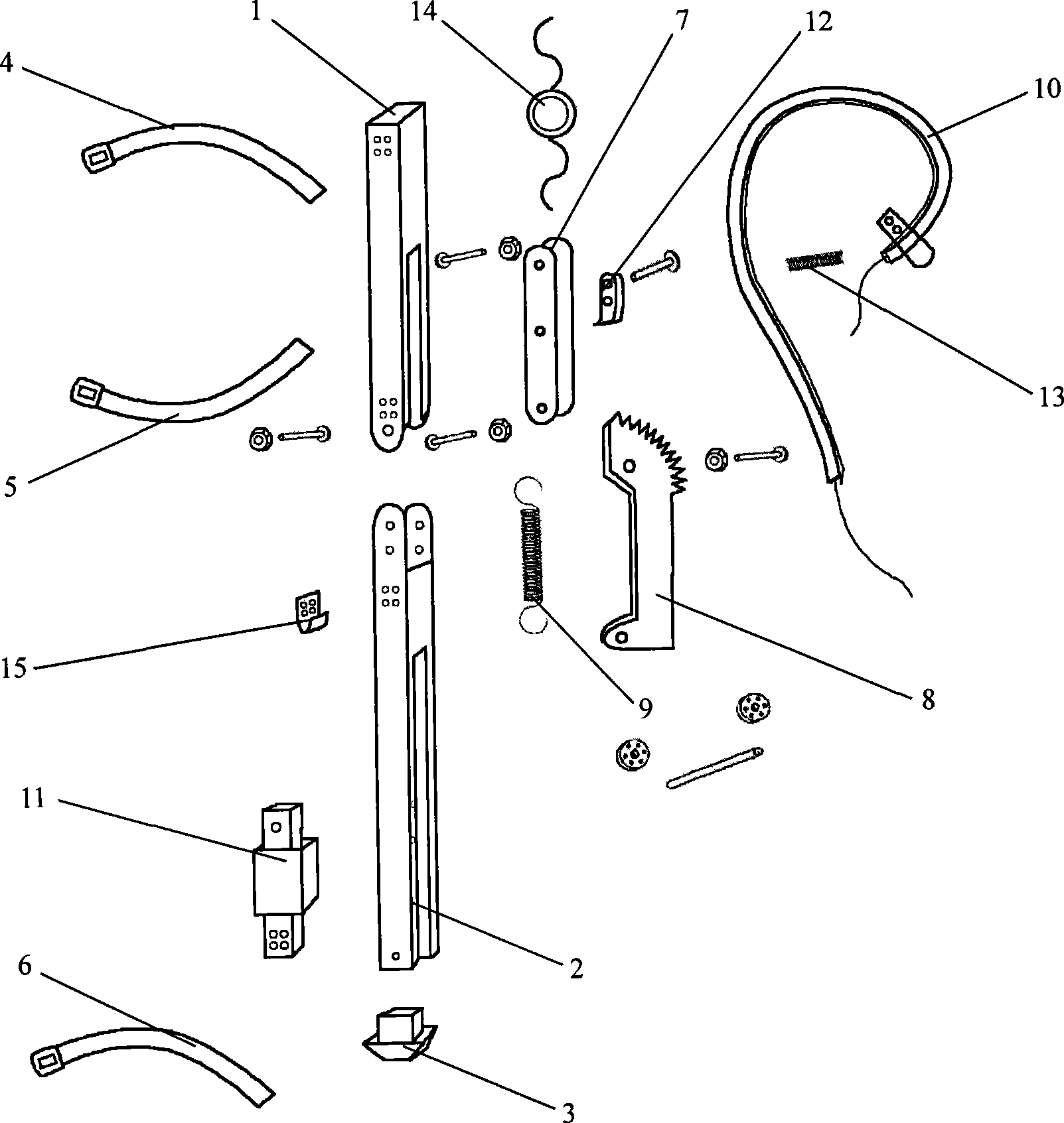 Mechanical leg for assisting running and jumping