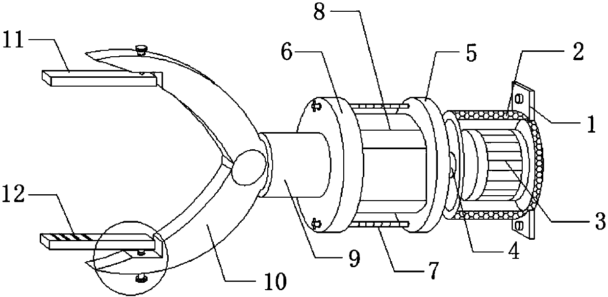 Clamping head structure used for industrial robot