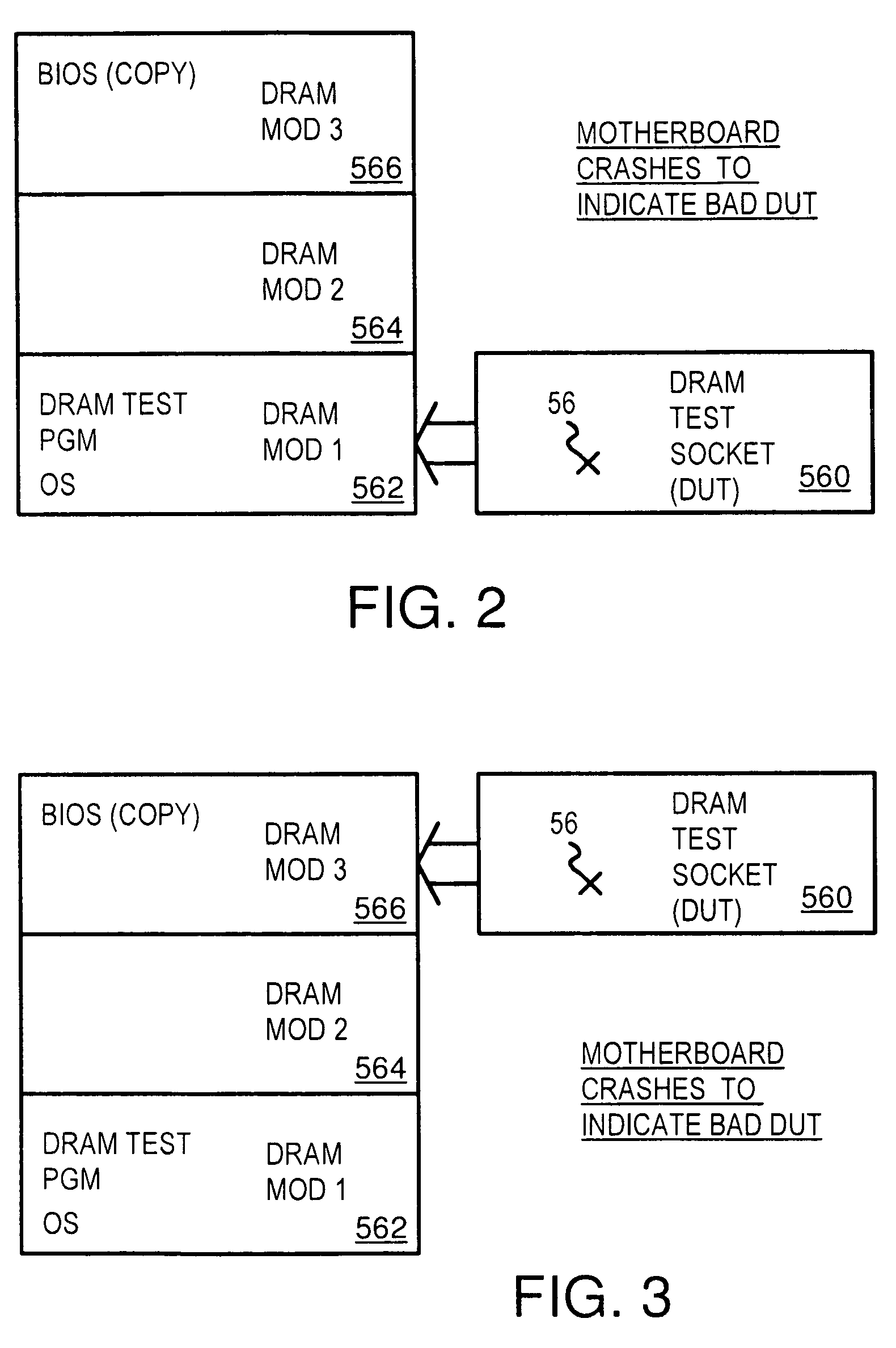 Fault diagnosis of serially-addressed memory chips on a test adaptor board to a middle memory-module slot on a PC motherboard