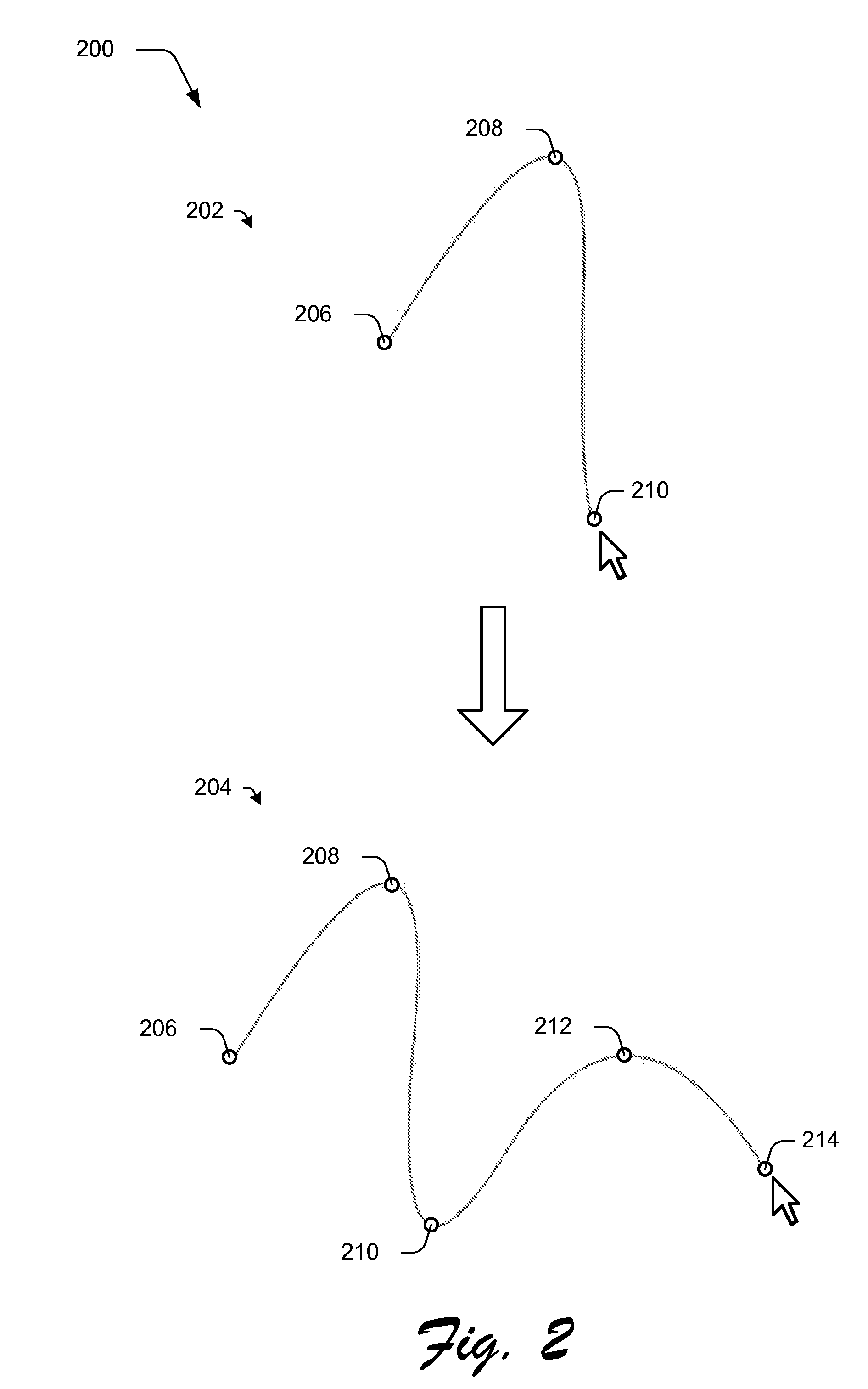 Fitting a Parametric Curve using Maximum Curvature