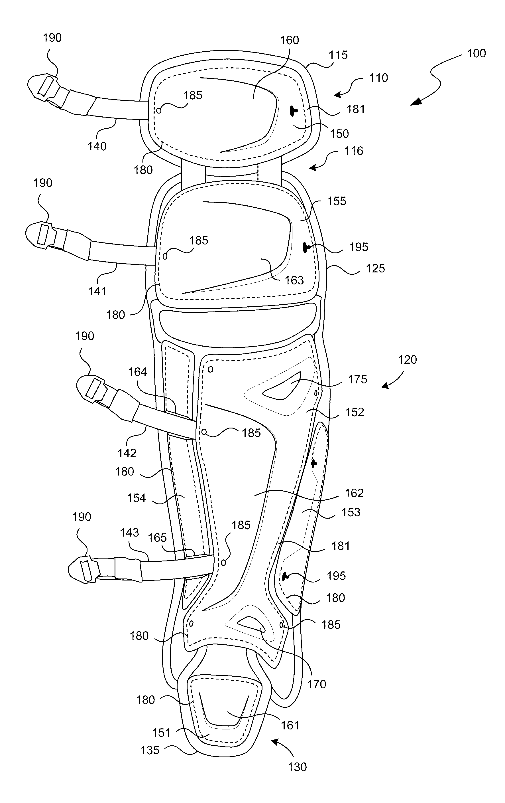 Anatomically dynamic and ergonomic leg guard