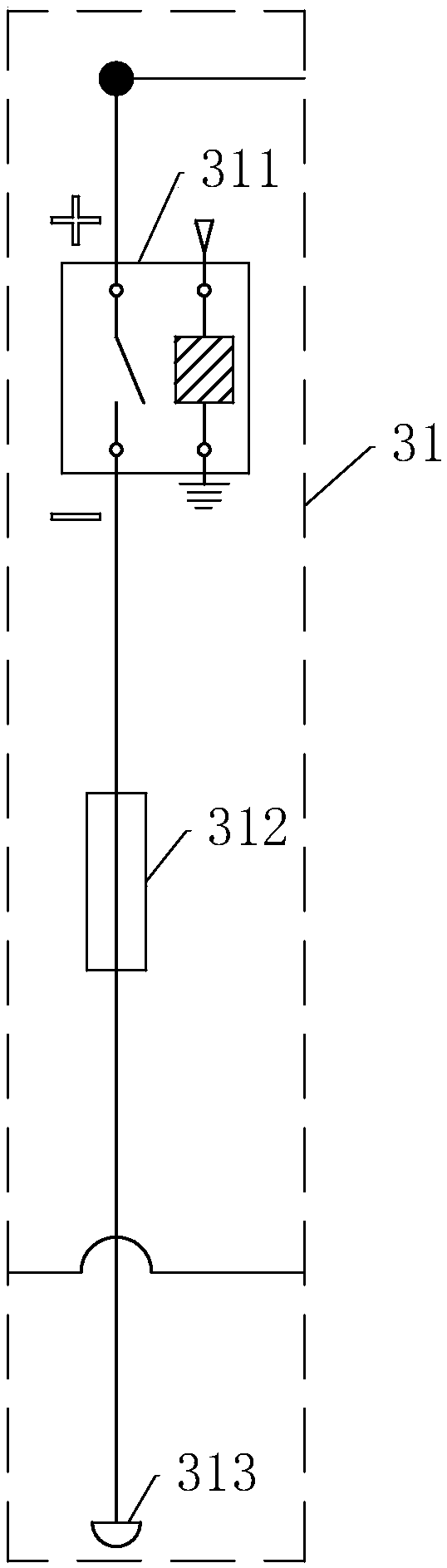 High-voltage power distribution device and method