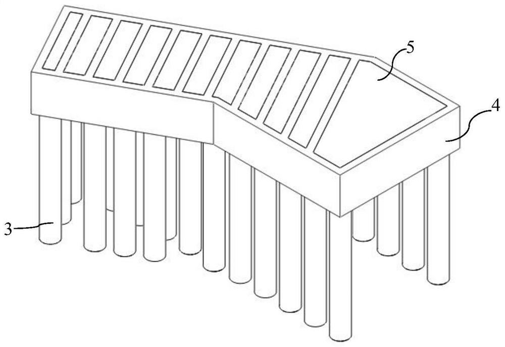 Oblique crossing slide-resistant pile tunnel-entering retaining system for mountain tunnel breaking and construction method