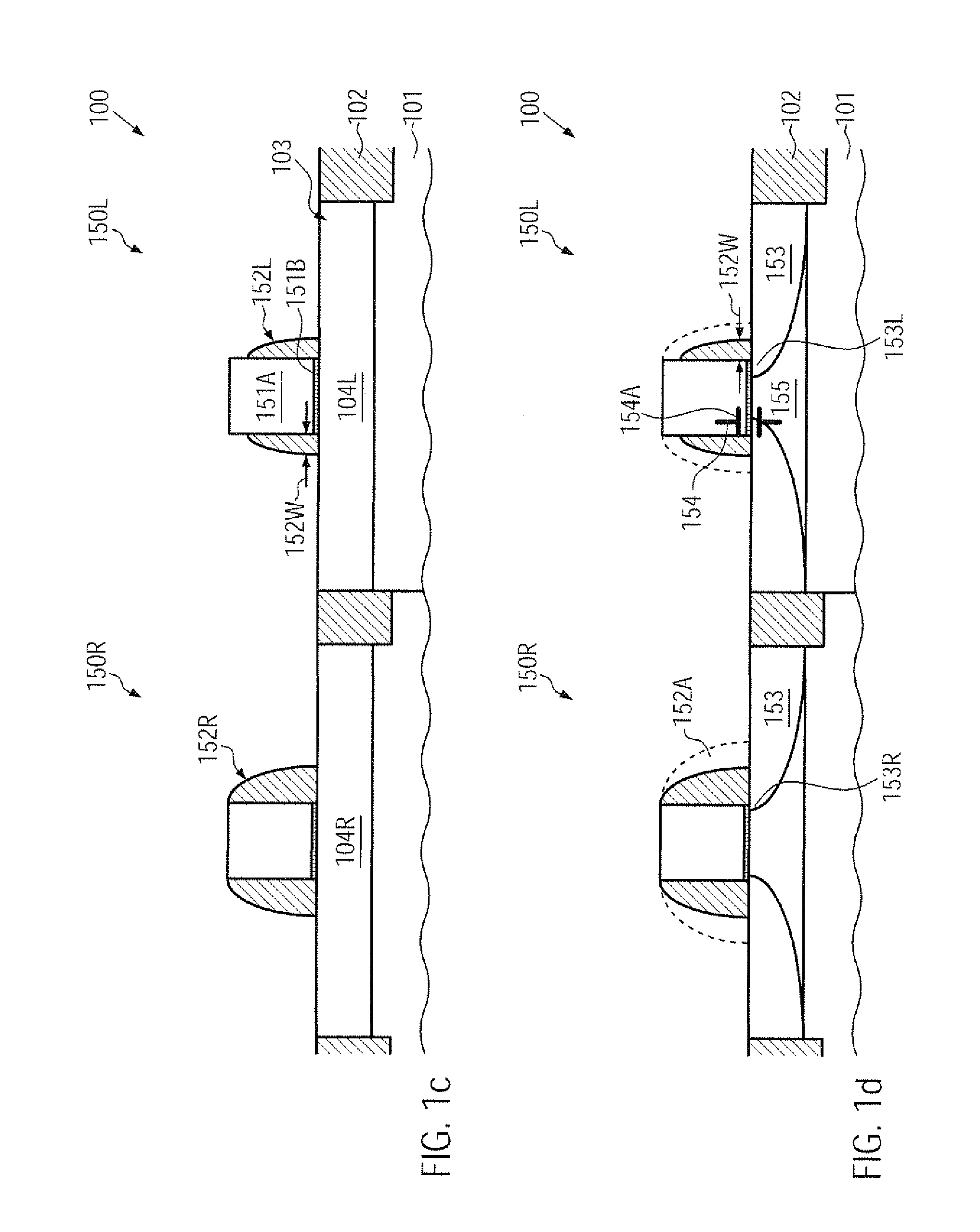 Threshold adjustment for MOS devices by adapting a spacer width prior to implantation