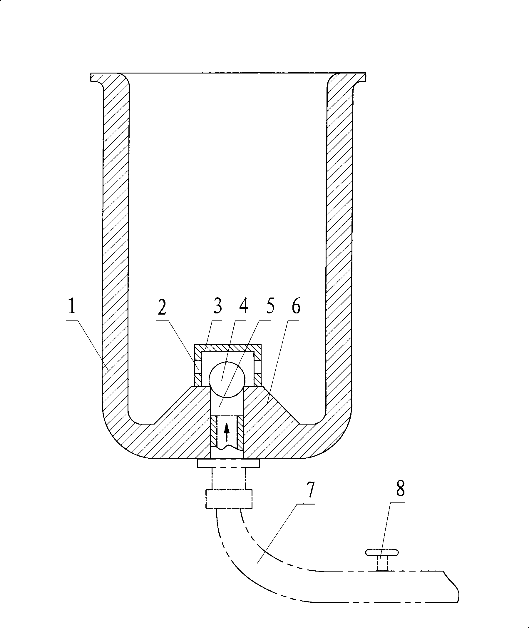 Cup and table for drinking beverage