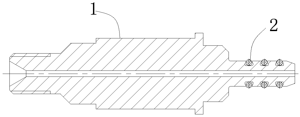 Integrated high-pressure air circuit contact piece and electrical connector