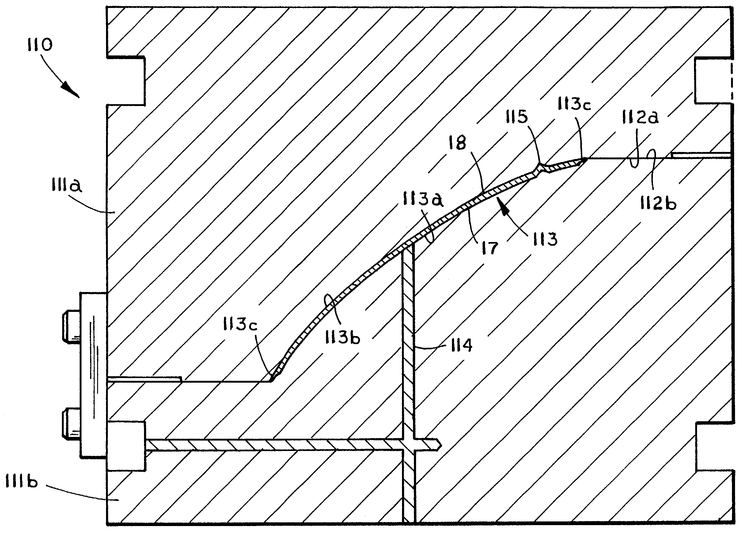 Outside sideview mirror assembly with reduced wind noise