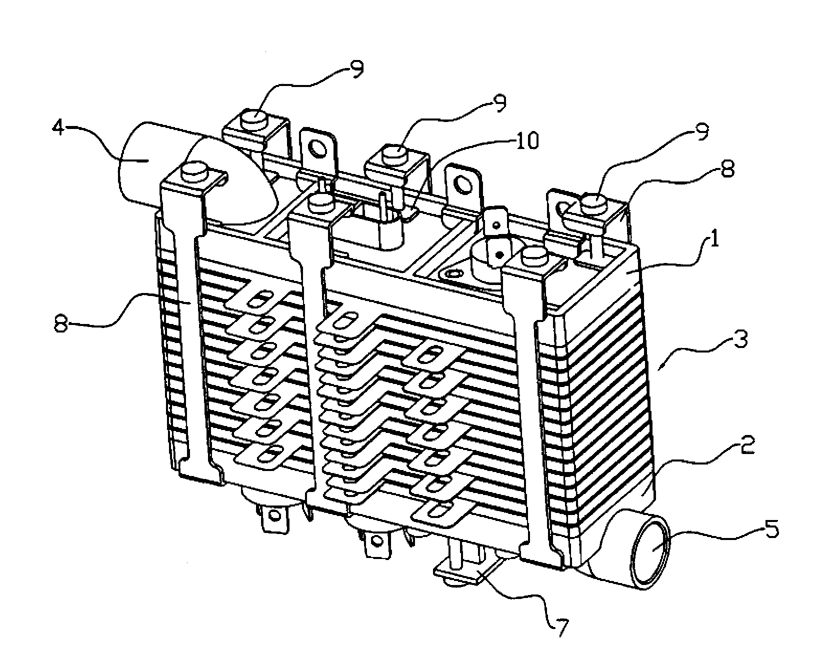 Temperature-control flow-in-gap electric water heater