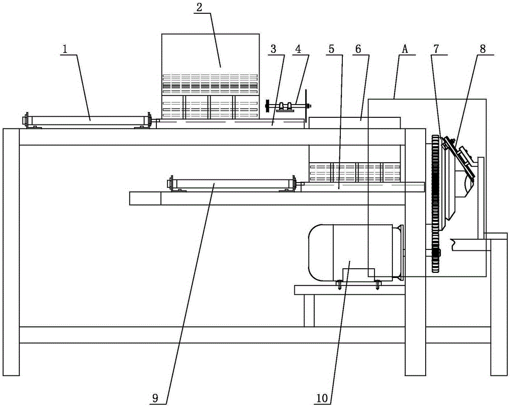 Equipment for processing the pointed ends of chopsticks