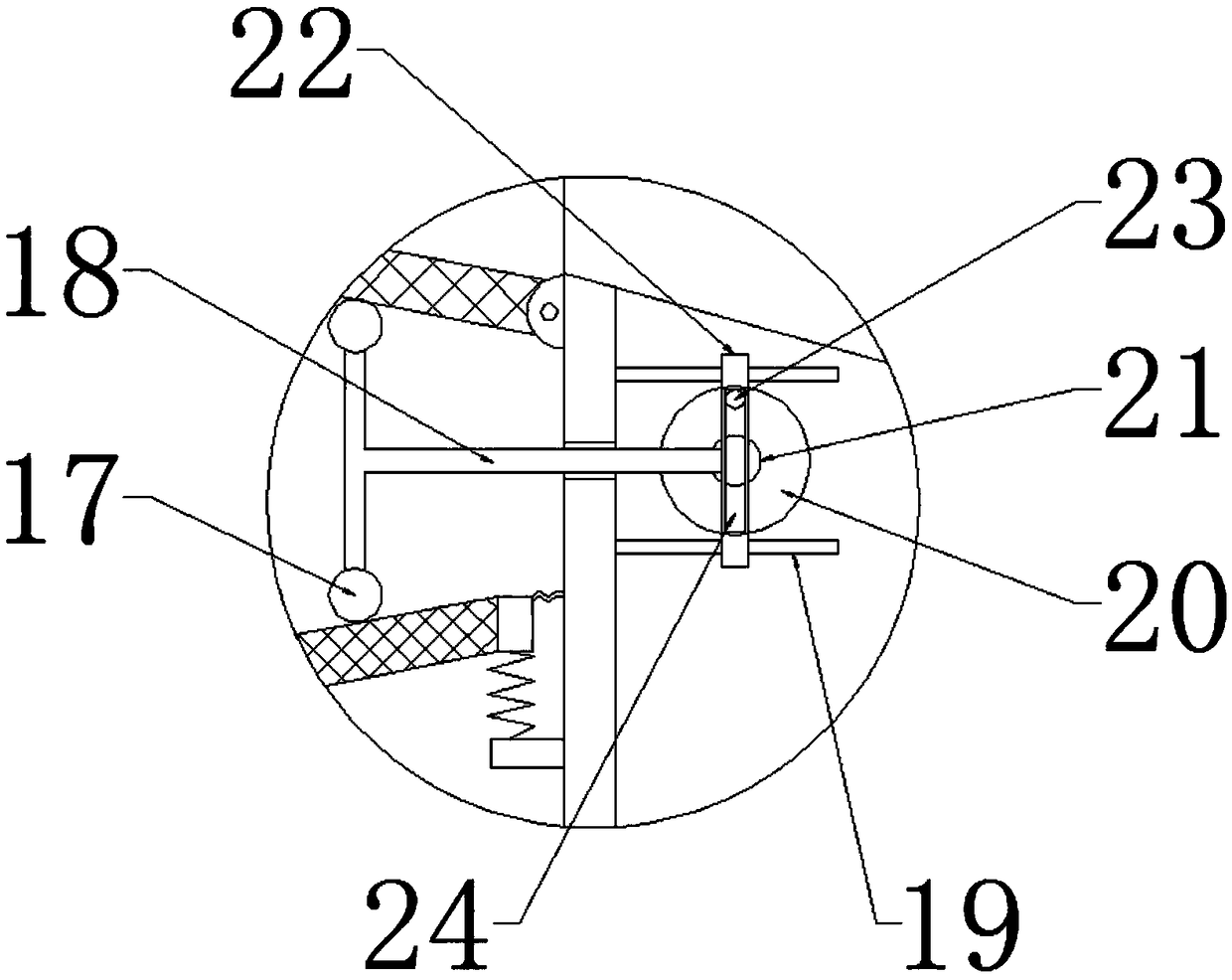 Sand sieving device for civil engineering