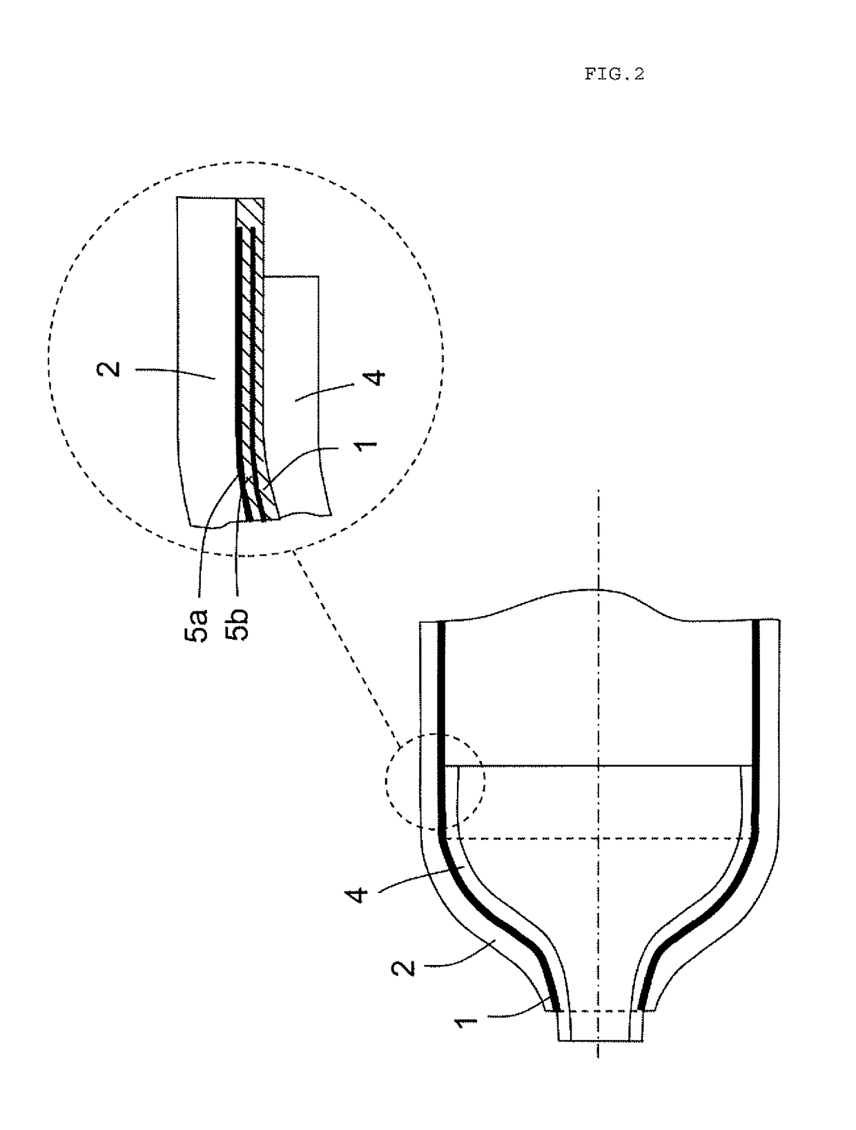 Self-monitoring composite vessel for high pressure media