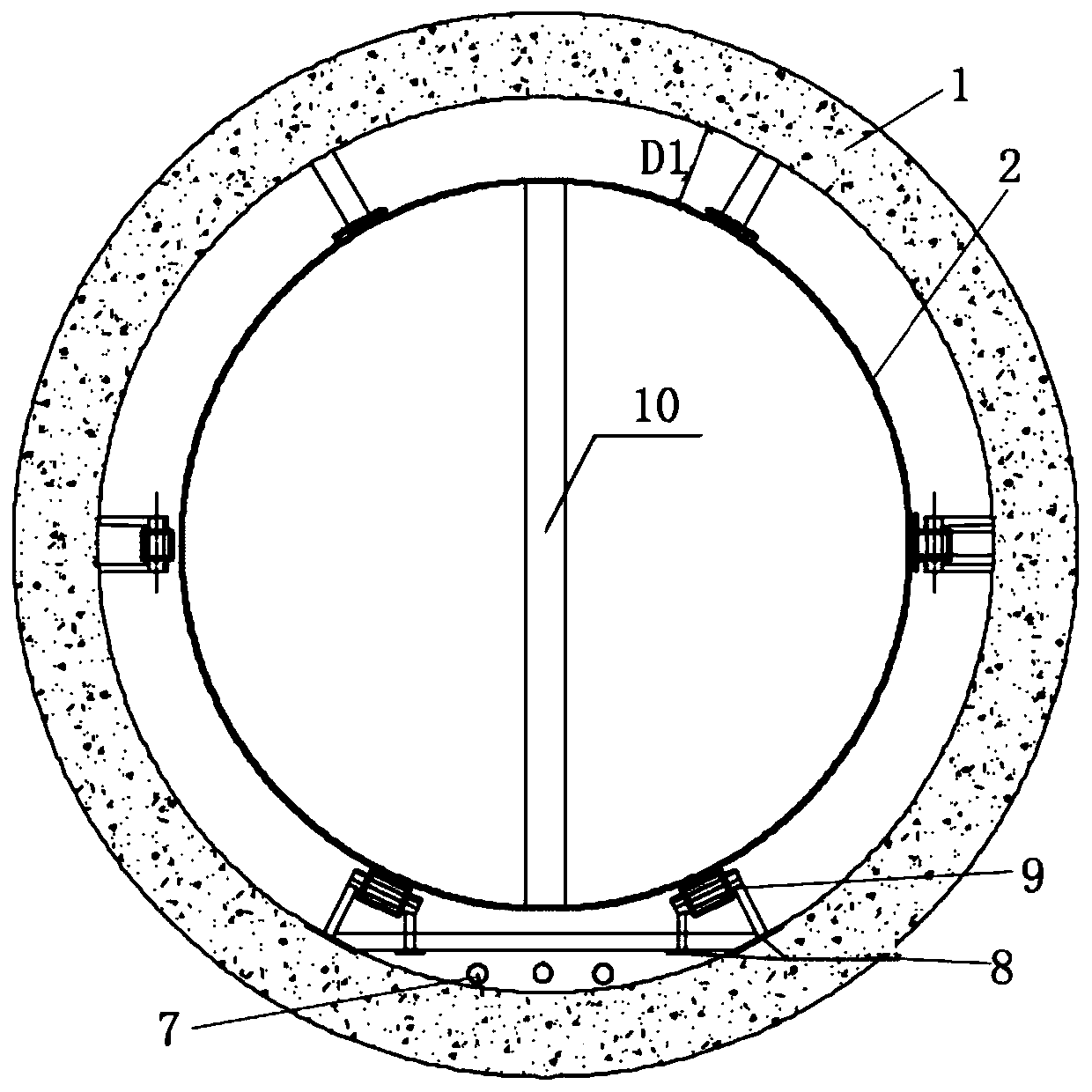 Self-compacting concrete pouring construction method for penetration pipe